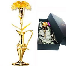 지나플라워 황금카네이션 골드메탈 어버이날 스승의날 꽃선물 골드카네이션, 1개