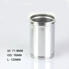 유니버셜 알루미늄 튜브 51mm 63mm 터보 엔진 연결 어댑터 조이너 120mm 길이 합금 공기 냉각 흡입 파이프, 03 76mm 3.0inch
