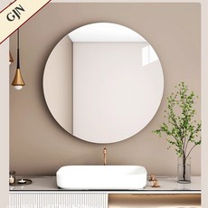 무타공 접착식 다용도 붙이는 아크릴 원형 거울 간편부착, 원형 30x30 1개