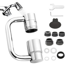 1440 회전식 수도꼭지 에어레이터 연장 스플래시 감소를 위한 2가지 모드 범용 싱크 욕실 싱크대 주방을 1080 회전 다기능 U자형 연장기