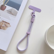 휴대 전화에 대 한 조정 가능한 짧은 끈 전화 케이스 액세서리에 유니버설 다채로운 손목 스트랩 로프, LightPurple