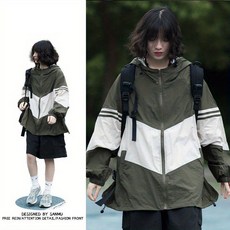 日系夏季防紫外線UPF50 防曬衣男女戶外皮膚衣寬鬆拼色防曬服外套