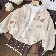 [앙디] F가디건 나이트 (FE126)_(아동복 여아용의류 귀여운가디건 골지가디건 봄 가을)