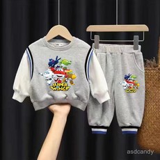 超級飛俠兒童秋季長袖套裝 中小童運動休閒兩件套裝