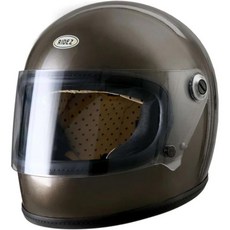 RIDEZ NIKITOR 레트로 풀 페이스 오토바이헬멧 L 59~60cm, M 사이즈 (less than 57-58 cm), 유광/샴페인