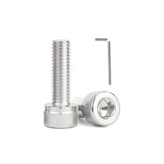 130피스 M3 x 25mm 육각 소켓 헤드 캡 나사 볼트 12.9 등급 탄소강 흑색 산화물 마감 풀 스레드 앨런 드라이브 스패너 포함 133967, 실버, M3x6mm