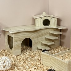 햄찌무드 햄스터 원목 은신처 미로룸 계단, 1세트, 미로룸 계단 D