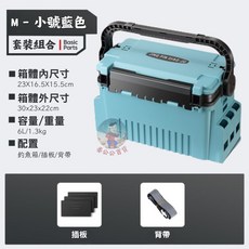 【耐重可坐】釣魚工具箱, 藍色, 1個
