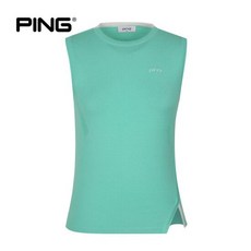 PING 여성 사선 절개 트임 라운드 니트 베스트 167559