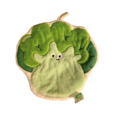 可愛蘑菇造型珊瑚絨擦手巾 吸水速乾掛式清潔布 廚房必備, 包你生財, 1個