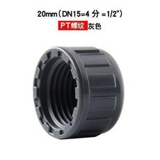 無品牌 內牙管堵 內絲管帽 內螺紋堵頭 絲口悶頭, 1個, 20mm--灰色,1個裝