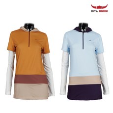 BFL OUTDOOR 女款拼色連帽短袖