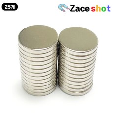 ND 지름 15mm x 두께 2mm 네오디움 원형자석 [제이스샷], D15*2T, 25개