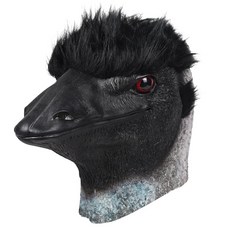 MOKRY PARTY 타조 동물 머리 마스크 새 에뮤 머리 마스크 재미있는 코스프레 파티 할로윈 성인 코스튬 카니발 마스크