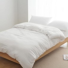 Kumori 쿠모리 싱글 이불커버 150x210cm 화이트 워싱 피치스킨