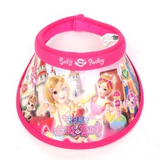 소피루비 마법의성 유아동 썬캡 여아 유아동 여름모자 캠핑 투명창 캐릭터 농장 현장체험