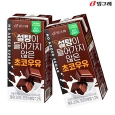 빙그레 설탕이 들어가지않은 초코우유 190ml 12개입/무배, 12개