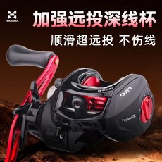 哈斯達 加強遠投 水滴輪 路亞輪 魚線輪 魚輪 超輕量 泛用 防炸線 打黑 漁輪, 【加強遠投泛用輪】,【紅黑款】左手