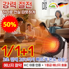 [영하 30℃도 봄처럼 따뜻함] 4-in-1 절전 무광 난방기 PTC 믹 가열 기술 초강력 전기히터 전기난로 절전형, [3초!] GS*1 x 50Hz