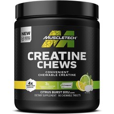 Muscletech 肌酸咀嚼片 柑橘爆發咀嚼錠, 1個, 90顆