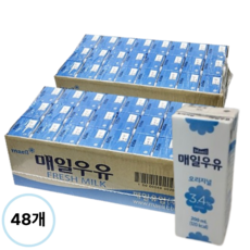 매일 멸균우유 오리지널 200ml 48팩, 48개