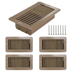 4pcs Rv 플로어 통풍구 커버 4x8 레지스터 금속 스틸 조절식 공기 공급 그릴 헤비 듀티 모바일 홈 히터용