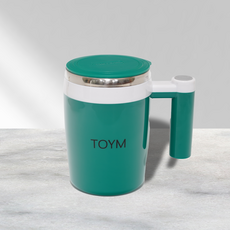 토이엠 믹서컵 선식컵 쉐이커 휘핑자동컵 자동회전컵, 1개, 380ml, 그린