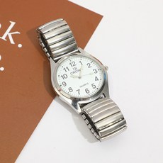 廠家批發生活防水中老年石英錶彈力情侶表鬆緊帶數字老人手錶男女