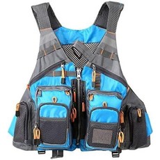 JKSPORTS 플라이 낚시 조끼 수영 세일링 보트 카약용 안전 구명조끼 플로팅 다기능 통기성 백팩 남성 및 여성용 카약 (스카이 블루 폼 포함)104237, 하늘색