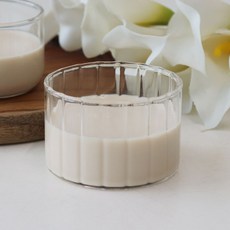 유리 막걸리잔 주름 사케잔 내열 투명 동동주 VV 200ml