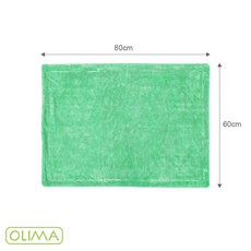 OLIMA 雙面6D超吸水蝌蚪布 80x60cm 1200GSM, 1個, 綠色