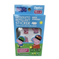 Probo 博寶兒佩佩豬驅蚊貼片，18入6種圖案，不含DEET，長效防護12小時，安全無毒, 1個, 博寶兒草本驅蚊貼片