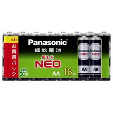 Panasonic 台灣公司貨 錳乾電池 3號 黑色, 1組, 16顆