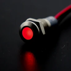 6mm 금속 LED 경고 표시 등 방수 IP67 신호 램프 파일럿 와이어 스위치 3V 빨간색 파란색, 05 14MM, 01 3 6V, 02 Red