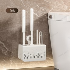 吸盤衛生間廁所帶底座浴室長柄套裝清潔蹲坑壁掛馬桶刷家用無死角, 如图