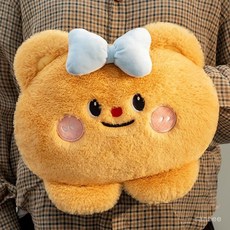 充電式小熊熱水袋 宿舍暖床神器 防爆暖手袋 毛絨電暖袋, 咖啡星星熊丨含國標熱水袋+毛絨套+防爆夾,國標認證【U型管發熱】讓溫暖更安全