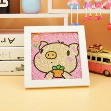 오꿈 보석십자수스티커 DIY 큐빅자수키트, (액자) SX12 돼지, 1개