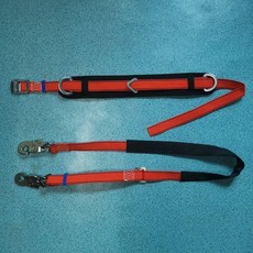 優選 加厚電工安全帶高空施工作業爬電線杆爬樹專用腰帶防磨爬杆圍杆帶 副廠商品, 1個, 國標護腰後掛點雙板鉤電工安全帶