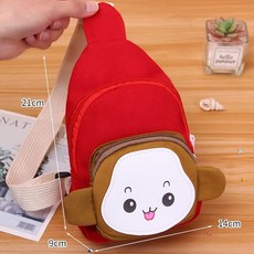 케이스 123세대, 1개, Y. 네이비 블루 원숭이 가방 레드