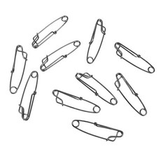 도미 또는 상어 낚시를위한 10 조각 고강도 스테인레스 스틸 긴 라인 롱 라인 클립 스냅, S, 실버, 10개