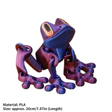 자기 3D 인쇄 멀티 관절 귀여운 개구리 그림 홈 장식 플라스틱 시뮬레이션 동상 크리 에이 조각, 02 01, 02 01