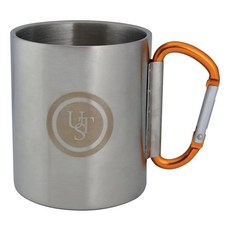Ust KLIPP 바이너 머그 1.0 247.6ml(9온스) 용량 카라비너 손잡이 및 스테인리스 스틸 구조 하이킹 캠핑 배낭여행 여행 및 야외 생존용 싱글 원 사