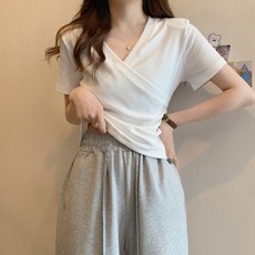 韓國女生短袖短版純棉純欲性感短t