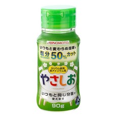 아지노모토 염분 50% 컷 야사시오 소금, 1개, 90g