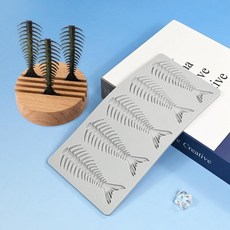 모스트솜 실리콘 몰드 3D 어류 뼈 사탕 레이스 폰던트 베이킹용 폴리머 클레이 설탕 공예 컵케이크 케이크 장식 초콜릿 수지 비누 세척이 쉬운 (어류 뼈)