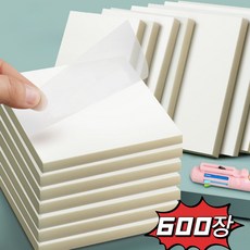 Equator 600p 반투명 점착 메모지 대용량 접착 메모 노트 미니 떡메 떡메모지 붙이는 스티키 메모장, 12개, 50매