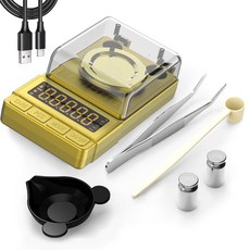 MAXUS GOLD 골드 Milligram 스케일 100g x 0.001g 주얼리용 디지털 Mg/파우더 저울 재장전 실험실 20g 보정 무게 포함 고정밀 휴대용 계량 도, MAXUS GOLD 골드 Milligram 스케일 10