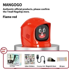 면도기 헤드 호환망고고 지능형 차량 장착 전자 애완동물 장식품 표정 변화가 가능한 트렌디한 동반 용, 04 빨간색