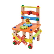 雪倫小舖 百變螺絲拆裝椅 兒童益智玩具 鎖螺絲積木, 百變拆裝螺絲椅-F, 1個