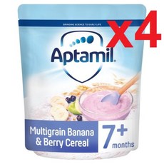 200g 4개 압타밀 멀티그레인 바나나앤베리 시리얼 이유식 7개월 이 Aptamil Multigrain Banana & Berry Cereals